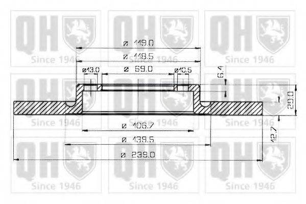 QUINTON HAZELL BDC3330 гальмівний диск