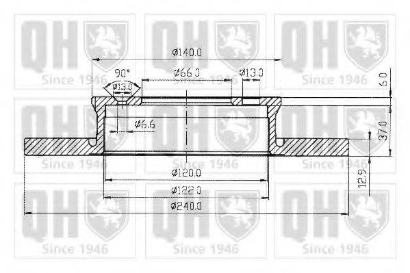 QUINTON HAZELL BDC3470 гальмівний диск