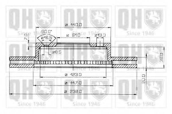 QUINTON HAZELL BDC3550 гальмівний диск