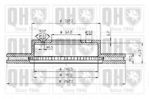 QUINTON HAZELL BDC3626 гальмівний диск