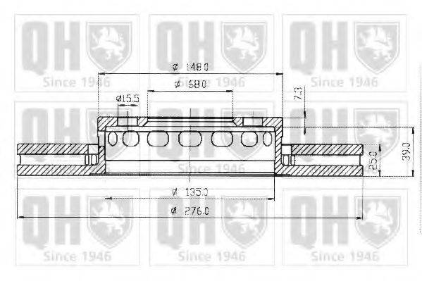 QUINTON HAZELL BDC3635 гальмівний диск