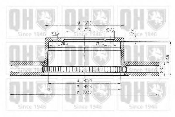 QUINTON HAZELL BDC3645 гальмівний диск