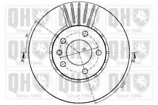 QUINTON HAZELL BDC3682 гальмівний диск