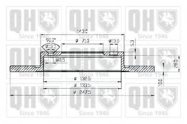 QUINTON HAZELL BDC3690 гальмівний диск