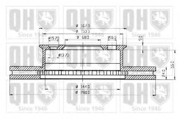 QUINTON HAZELL BDC3787 гальмівний диск