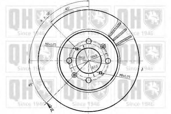 QUINTON HAZELL BDC3800 гальмівний диск