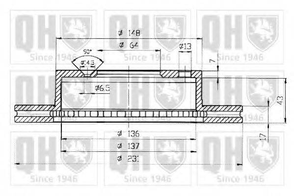 QUINTON HAZELL BDC3816 гальмівний диск