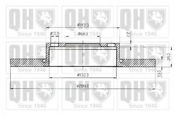 QUINTON HAZELL BDC3824 гальмівний диск