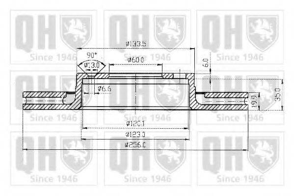 QUINTON HAZELL BDC3826 гальмівний диск