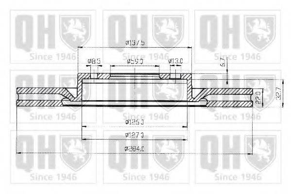 QUINTON HAZELL BDC3854 гальмівний диск