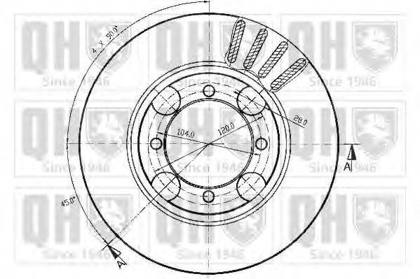 QUINTON HAZELL BDC3955 гальмівний диск