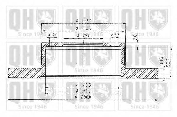 QUINTON HAZELL BDC4363 гальмівний диск