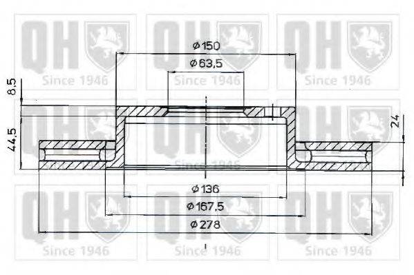 QUINTON HAZELL BDC4368 гальмівний диск