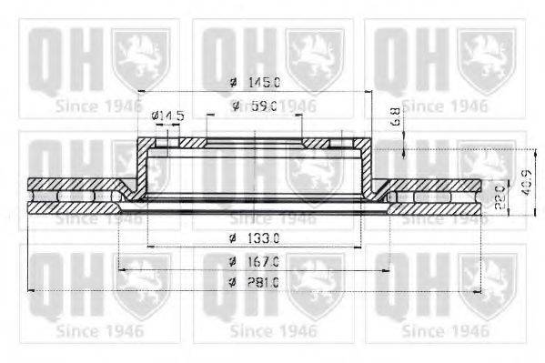 QUINTON HAZELL BDC4500 гальмівний диск