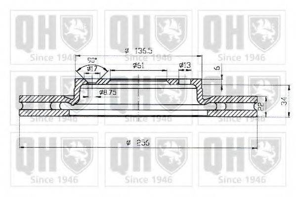 QUINTON HAZELL BDC4504 гальмівний диск