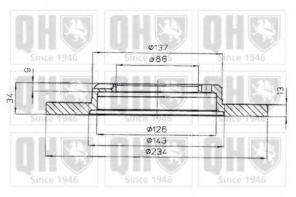 QUINTON HAZELL BDC4592 гальмівний диск