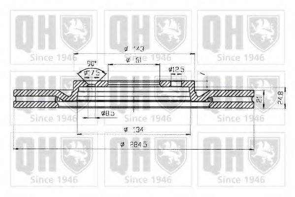 QUINTON HAZELL BDC4641 гальмівний диск