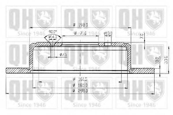 QUINTON HAZELL BDC4663 гальмівний диск