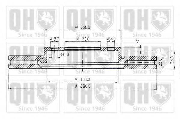 QUINTON HAZELL BDC4678 гальмівний диск