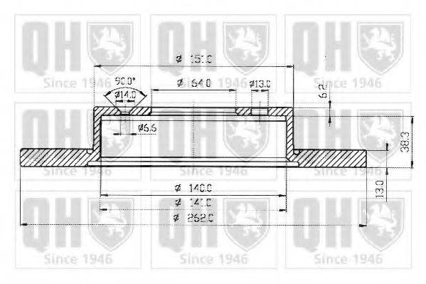 QUINTON HAZELL BDC4682 гальмівний диск