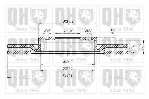 QUINTON HAZELL BDC4684 гальмівний диск