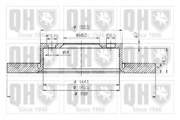 QUINTON HAZELL BDC4734 гальмівний диск