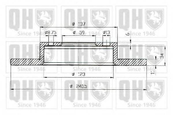 QUINTON HAZELL BDC4758 гальмівний диск