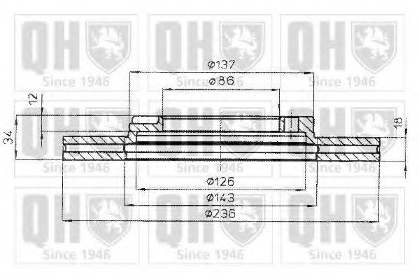 QUINTON HAZELL BDC4793 гальмівний диск