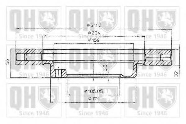 QUINTON HAZELL BDC4803 гальмівний диск