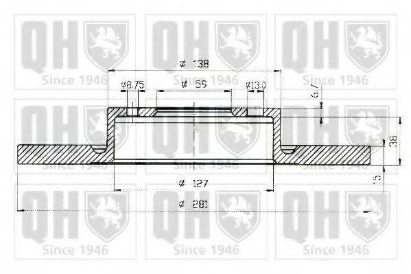 QUINTON HAZELL BDC5144 гальмівний диск