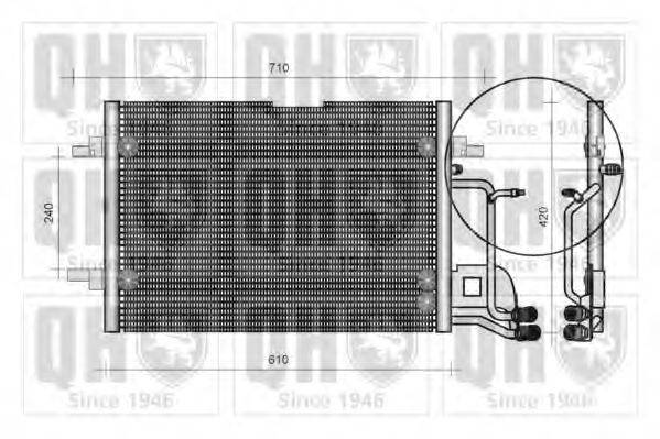 QUINTON HAZELL QCN43 Конденсатор, кондиціонер