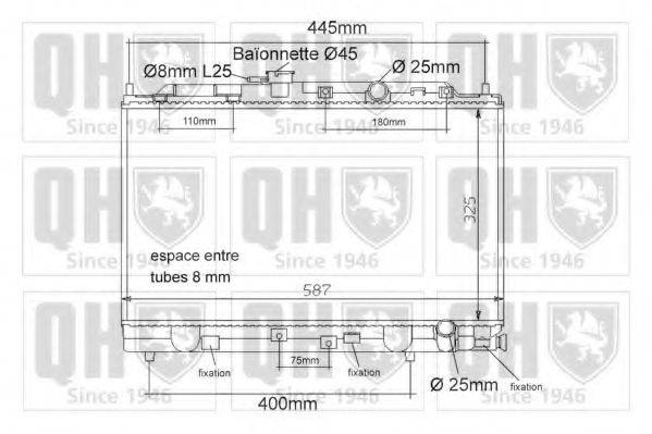 QUINTON HAZELL QER1125 Радіатор, охолодження двигуна