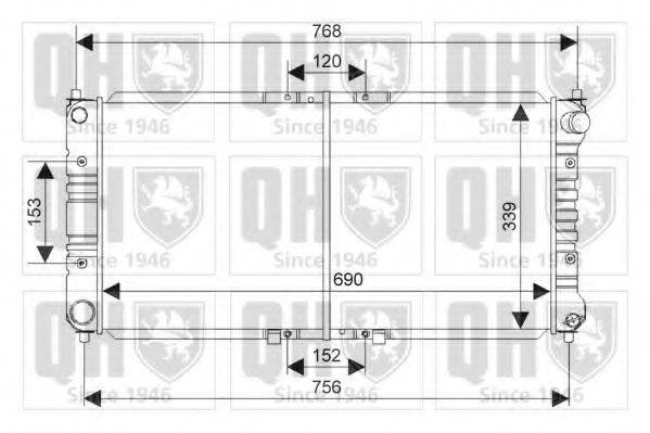 QUINTON HAZELL QER1170 Радіатор, охолодження двигуна