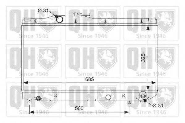 QUINTON HAZELL QER1380 Радіатор, охолодження двигуна