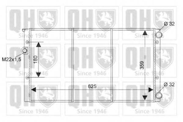 QUINTON HAZELL QER1541 Радіатор, охолодження двигуна