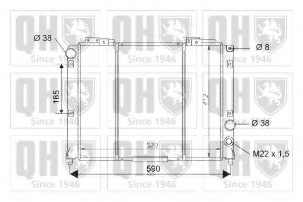 QUINTON HAZELL QER1564 Радіатор, охолодження двигуна