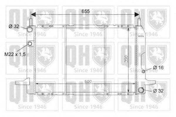 QUINTON HAZELL QER1639 Радіатор, охолодження двигуна