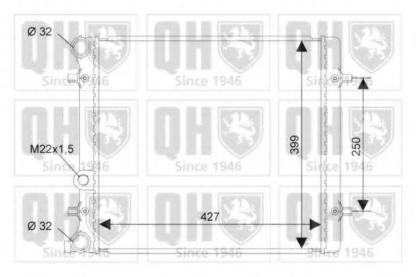 QUINTON HAZELL QER1663 Радіатор, охолодження двигуна