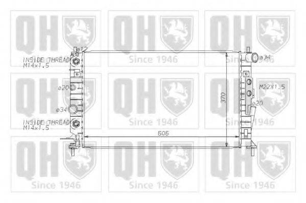 QUINTON HAZELL QER1701 Радіатор, охолодження двигуна