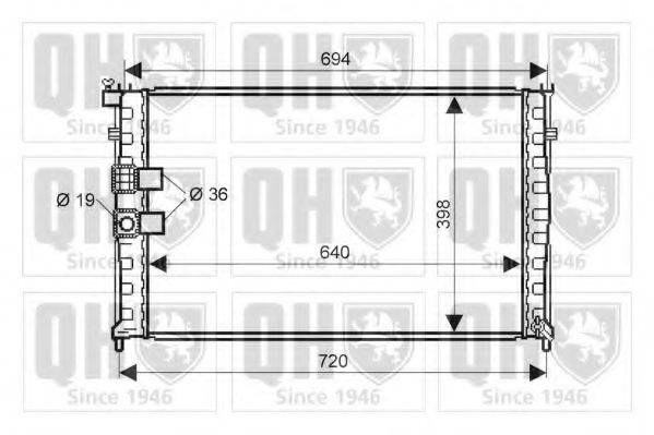 QUINTON HAZELL QER1813 Радіатор, охолодження двигуна