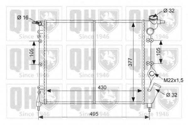 QUINTON HAZELL QER1830 Радіатор, охолодження двигуна