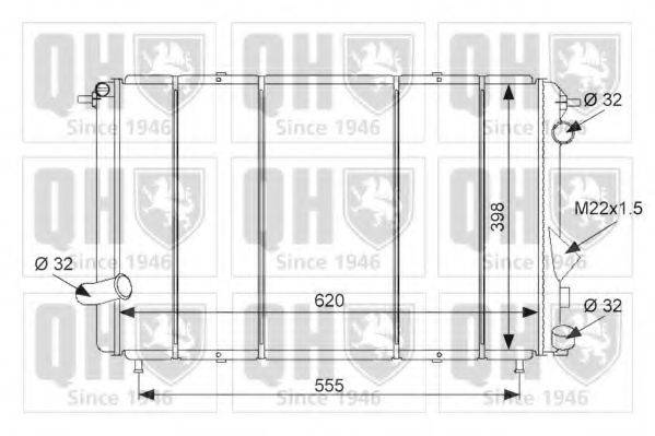 QUINTON HAZELL QER1843 Радіатор, охолодження двигуна