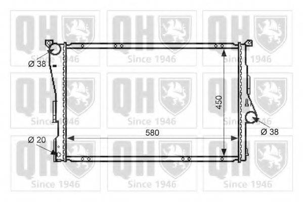 QUINTON HAZELL QER1902 Радіатор, охолодження двигуна