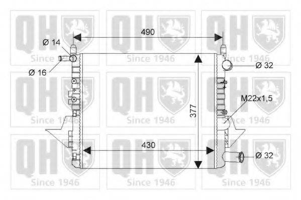 QUINTON HAZELL QER1970 Радіатор, охолодження двигуна