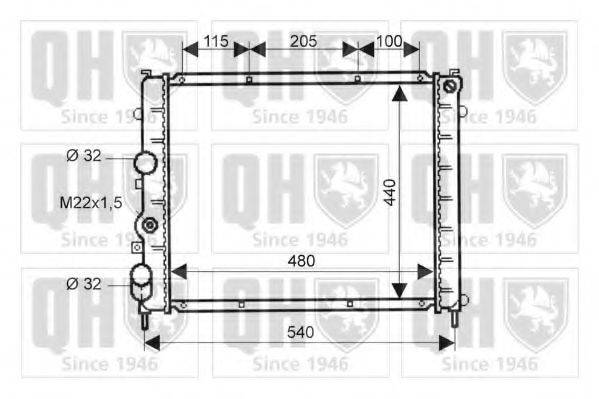 QUINTON HAZELL QER1977 Радіатор, охолодження двигуна