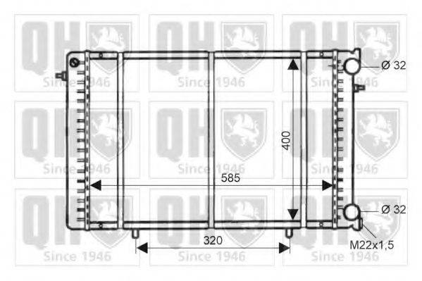 QUINTON HAZELL QER1985 Радіатор, охолодження двигуна