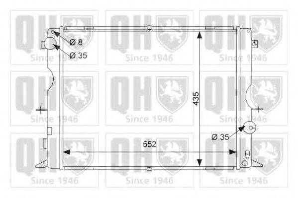 QUINTON HAZELL QER2423 Радіатор, охолодження двигуна