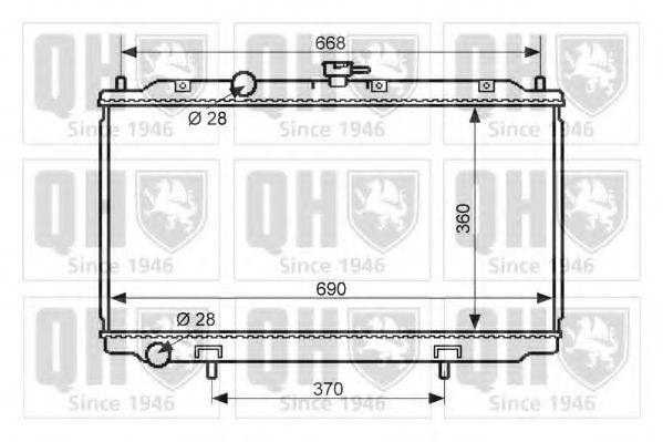 QUINTON HAZELL QER2442 Радіатор, охолодження двигуна