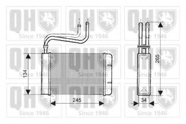QUINTON HAZELL QHR2014 Теплообмінник, опалення салону