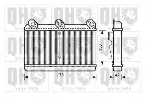 QUINTON HAZELL QHR2039 Теплообмінник, опалення салону